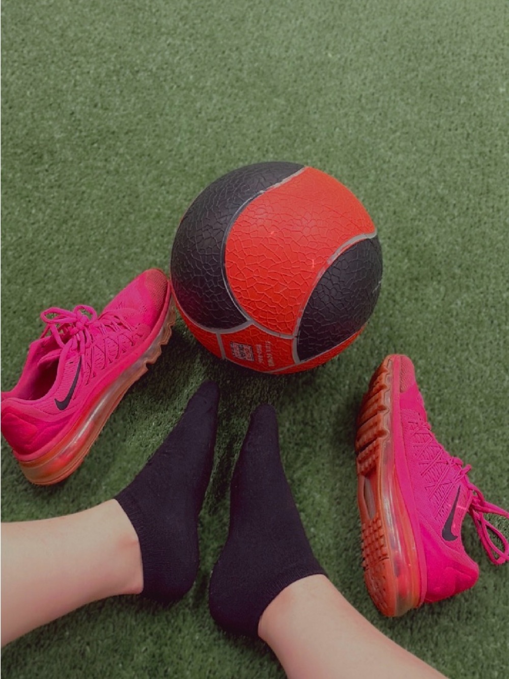 Used Women’s Black Athletic Gym Socks